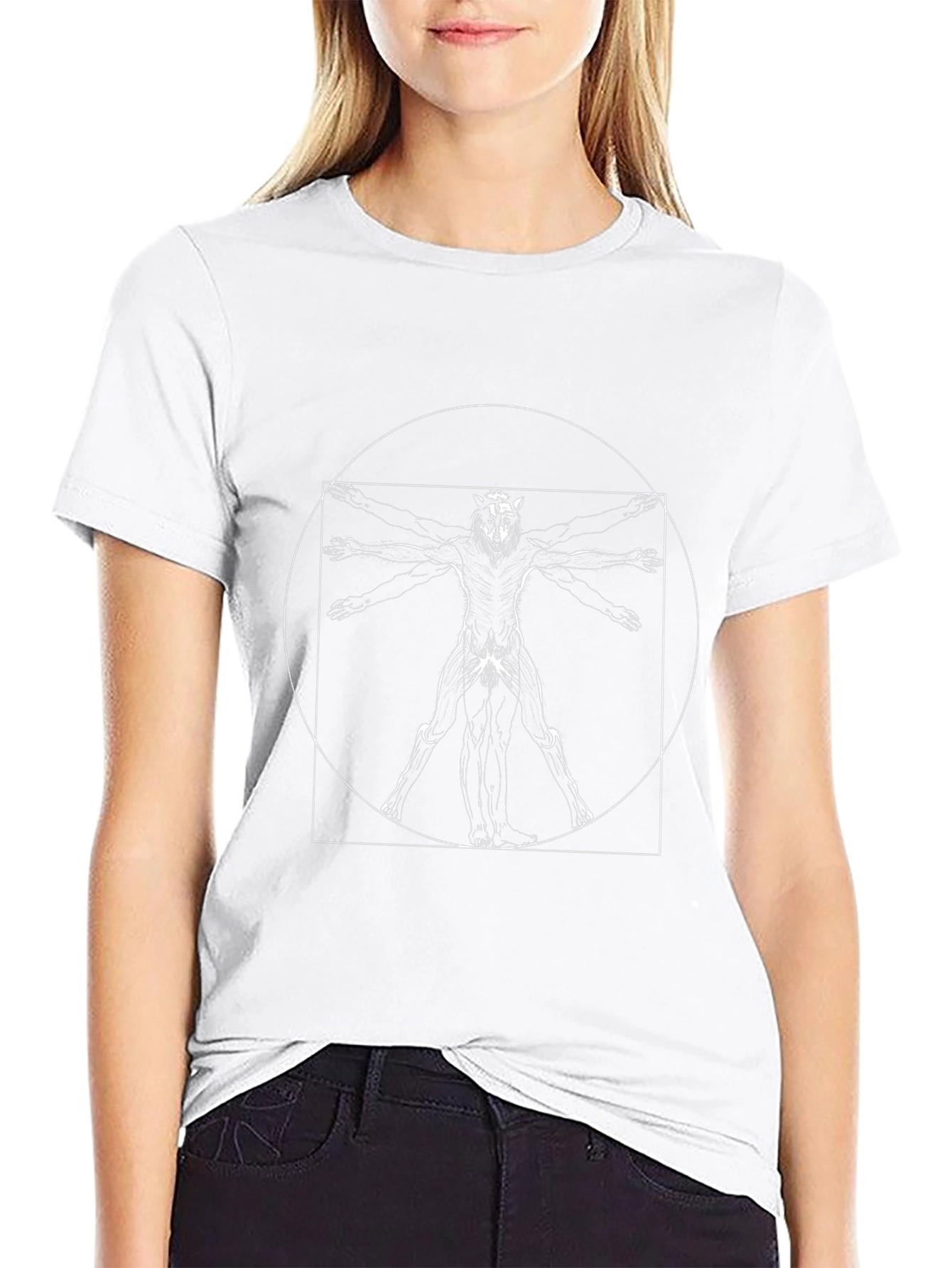 Vitruvian Werewolf Graphic Tee