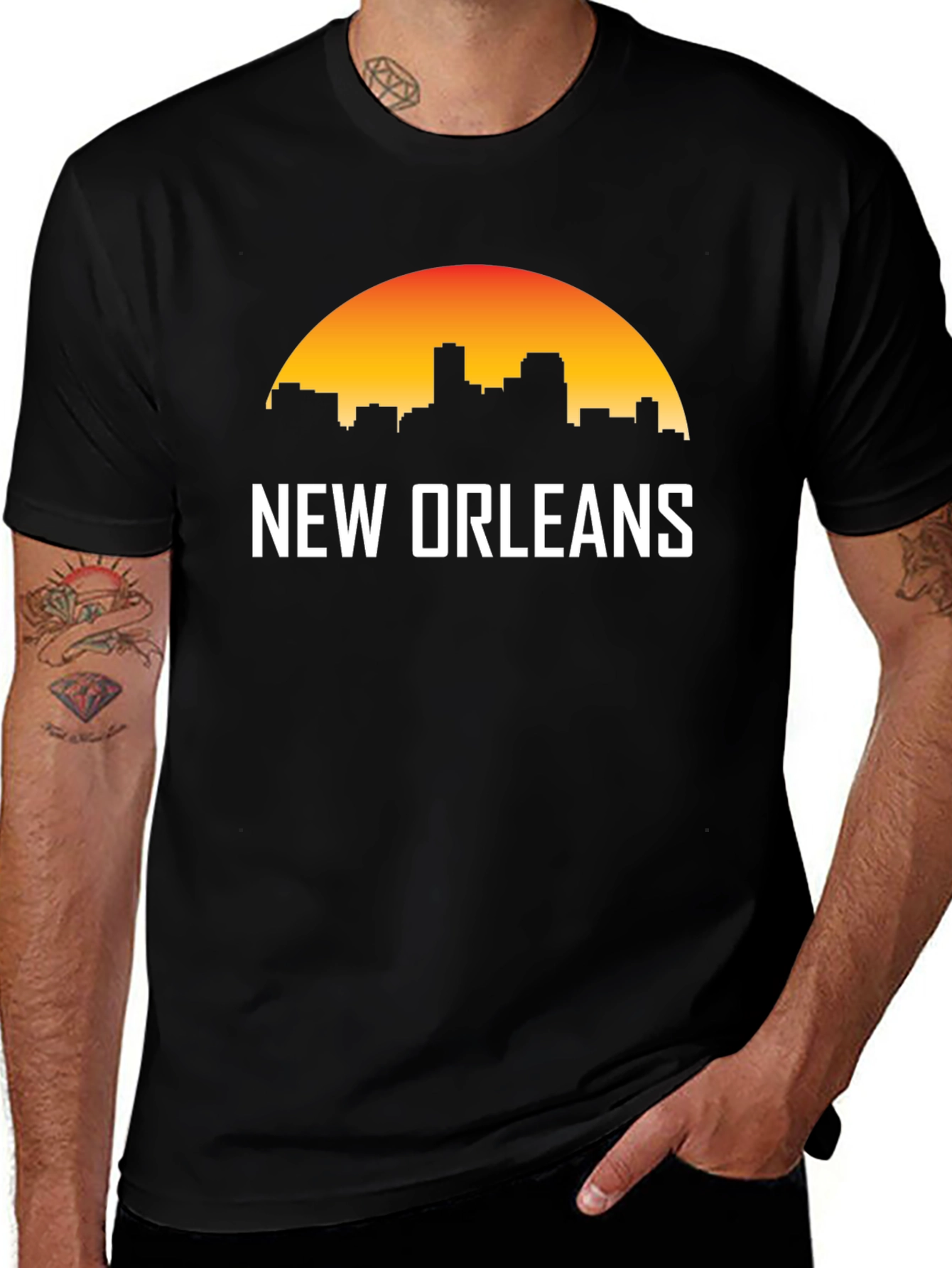 New Orleans Skyline Graphic T-Shirt