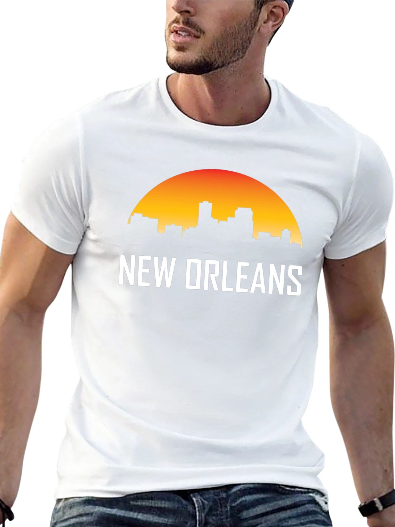 New Orleans Skyline Graphic T-Shirt