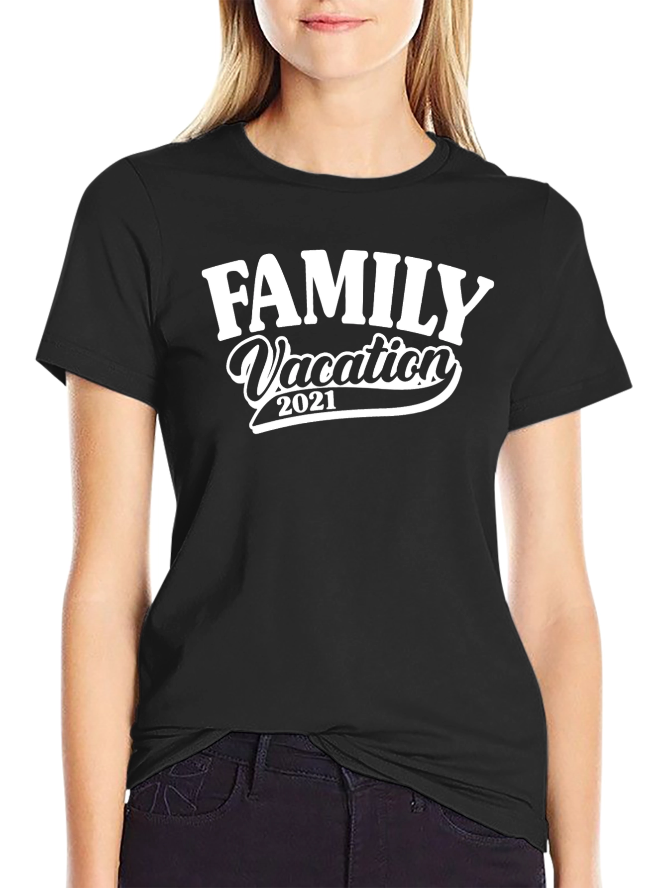 Family Vacation 2021 Black T-Shirt