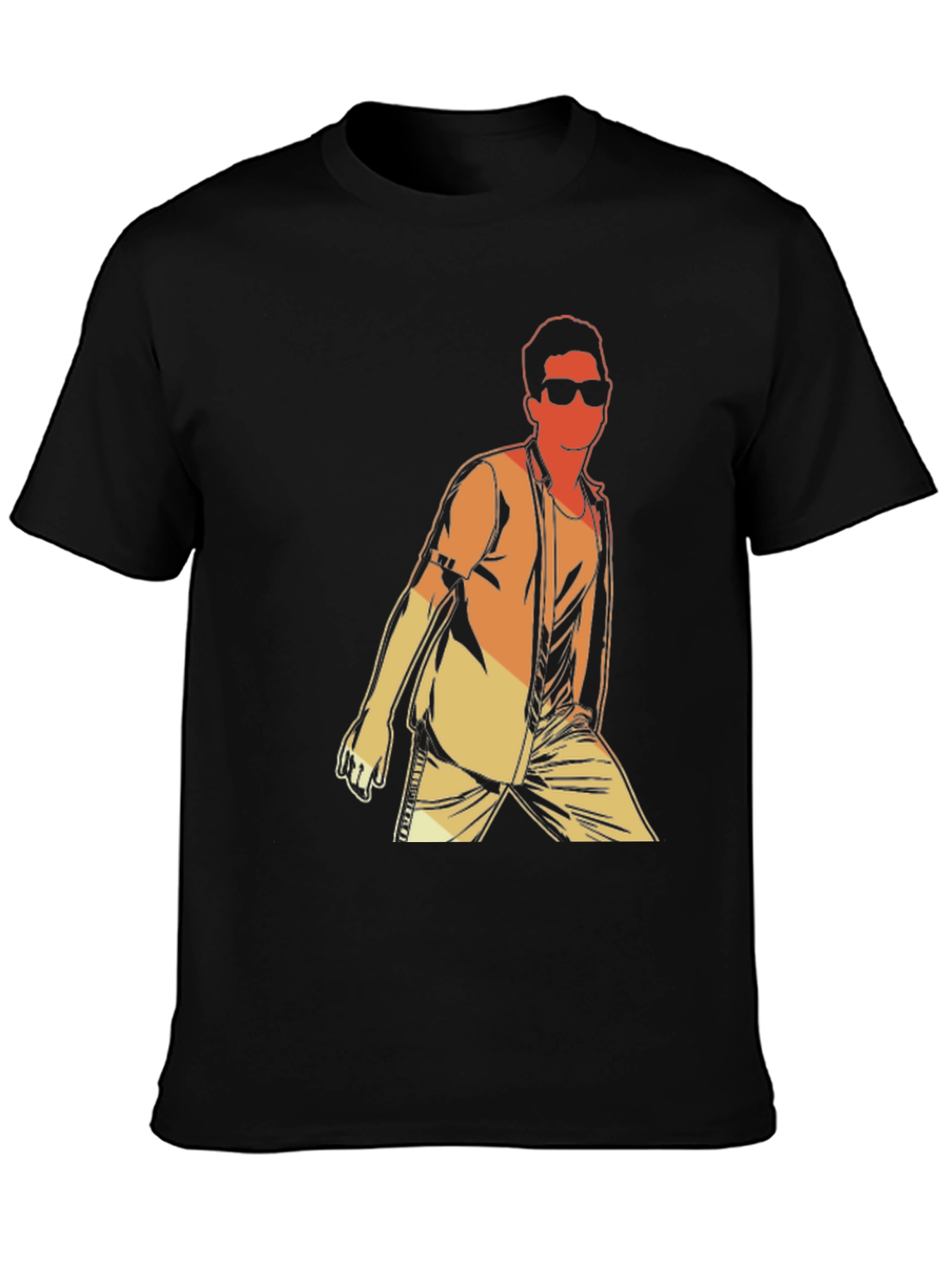 Retro Graphic Tee - Cool Man Illustration