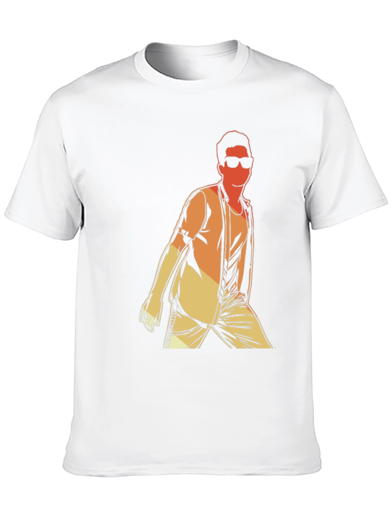 Retro Graphic Tee - Cool Man Illustration