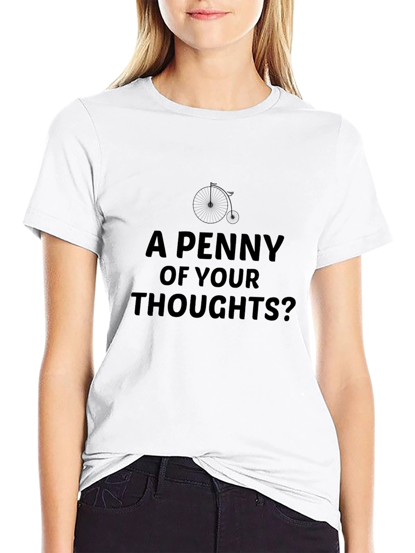 Penny Thoughts Black Graphic Tee