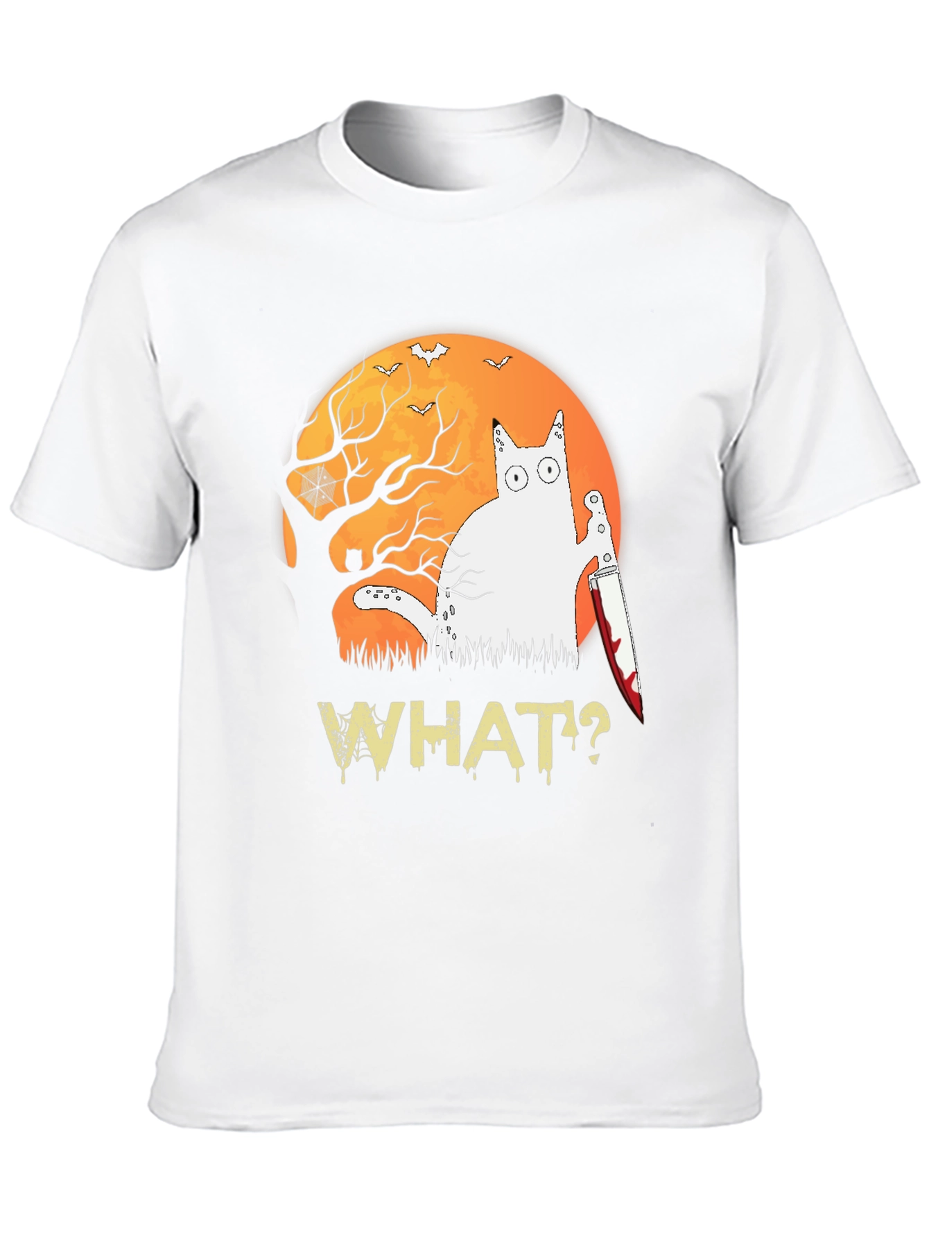 Halloween Cat WHAT? T-Shirt - Spooky Season Apparel