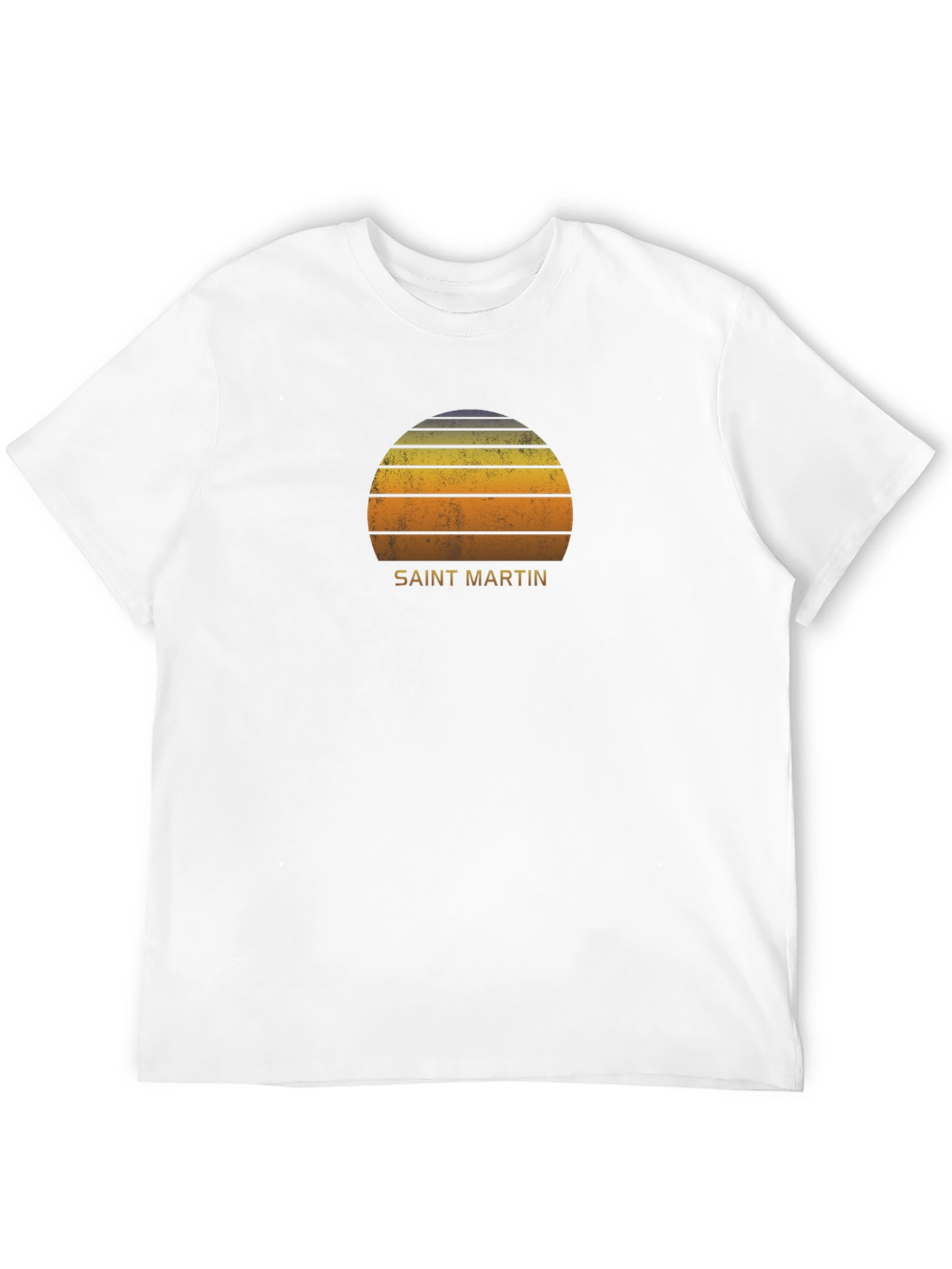 Saint Martin Sunset Graphic Tee - Retro Island Vibes