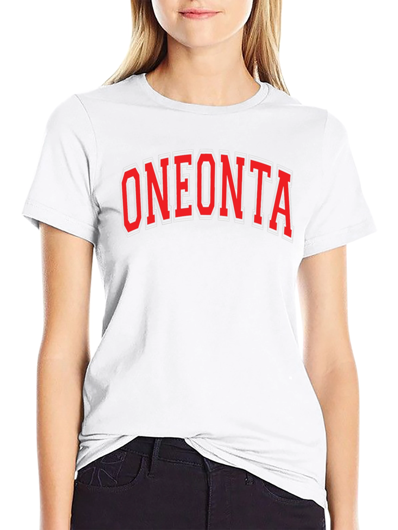 Oneonta T-Shirt - Bold Red Lettering