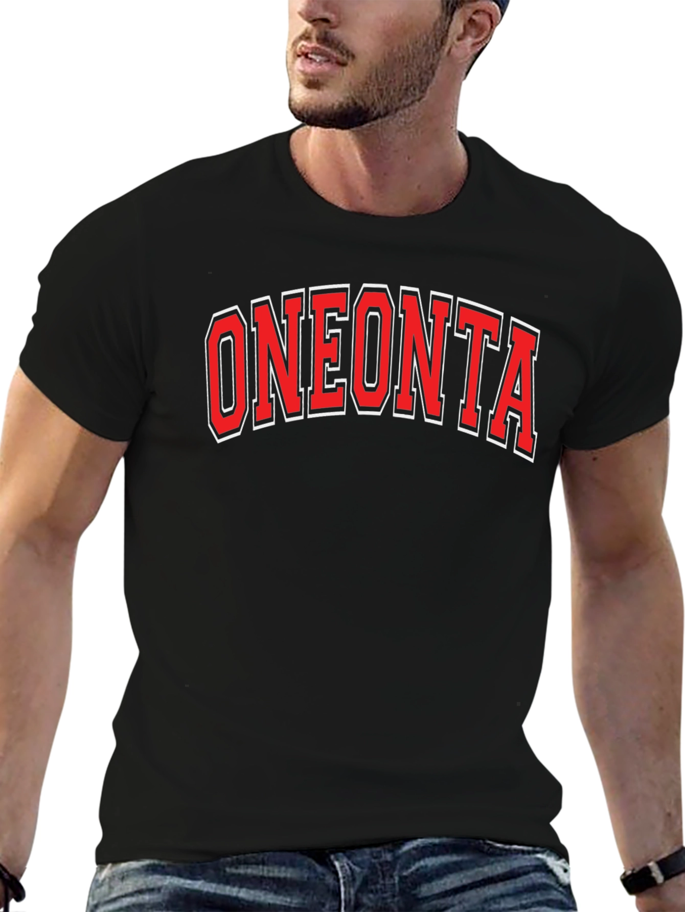 Oneonta T-Shirt - Bold Red Lettering