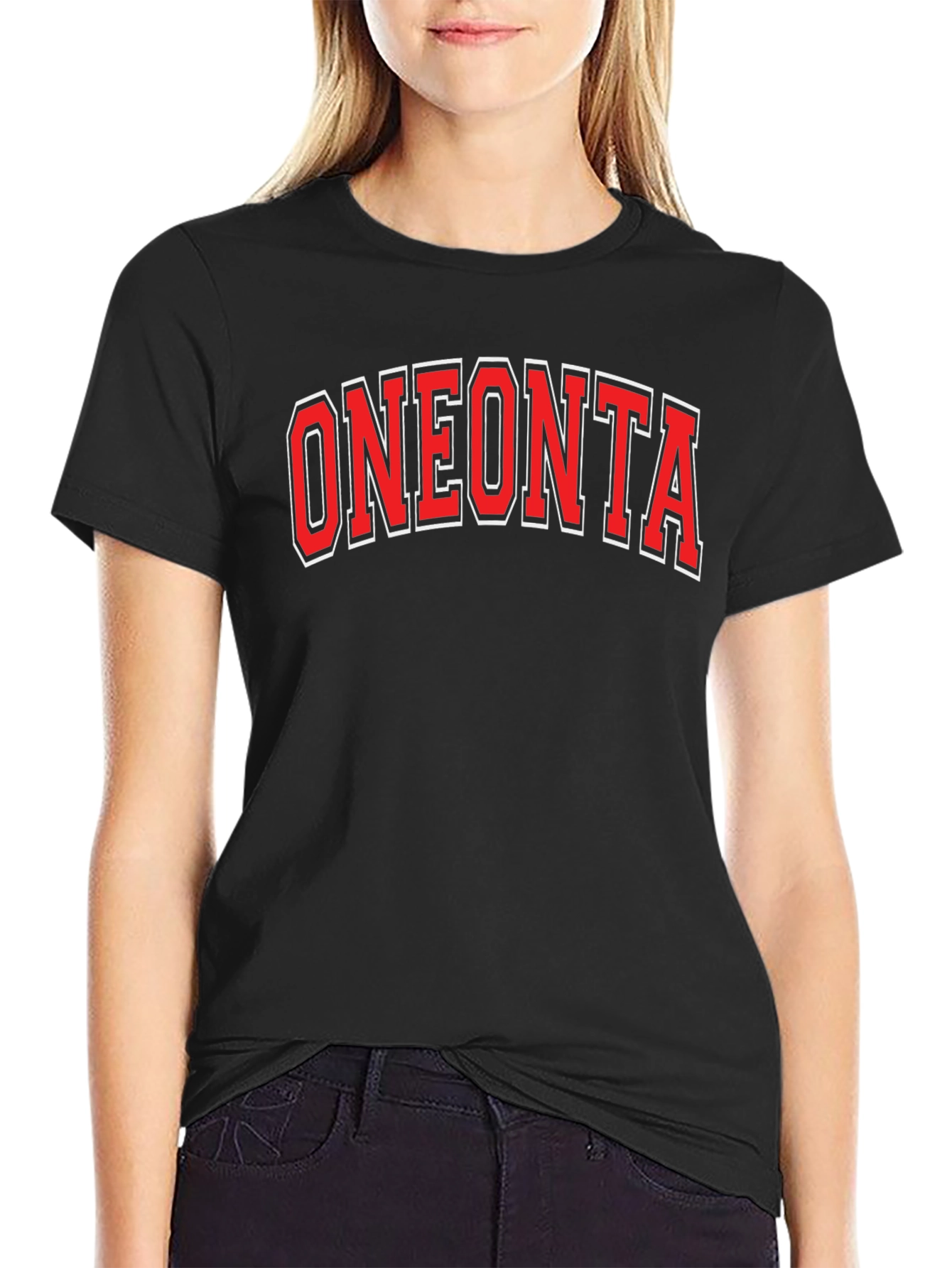 Oneonta T-Shirt - Bold Red Lettering
