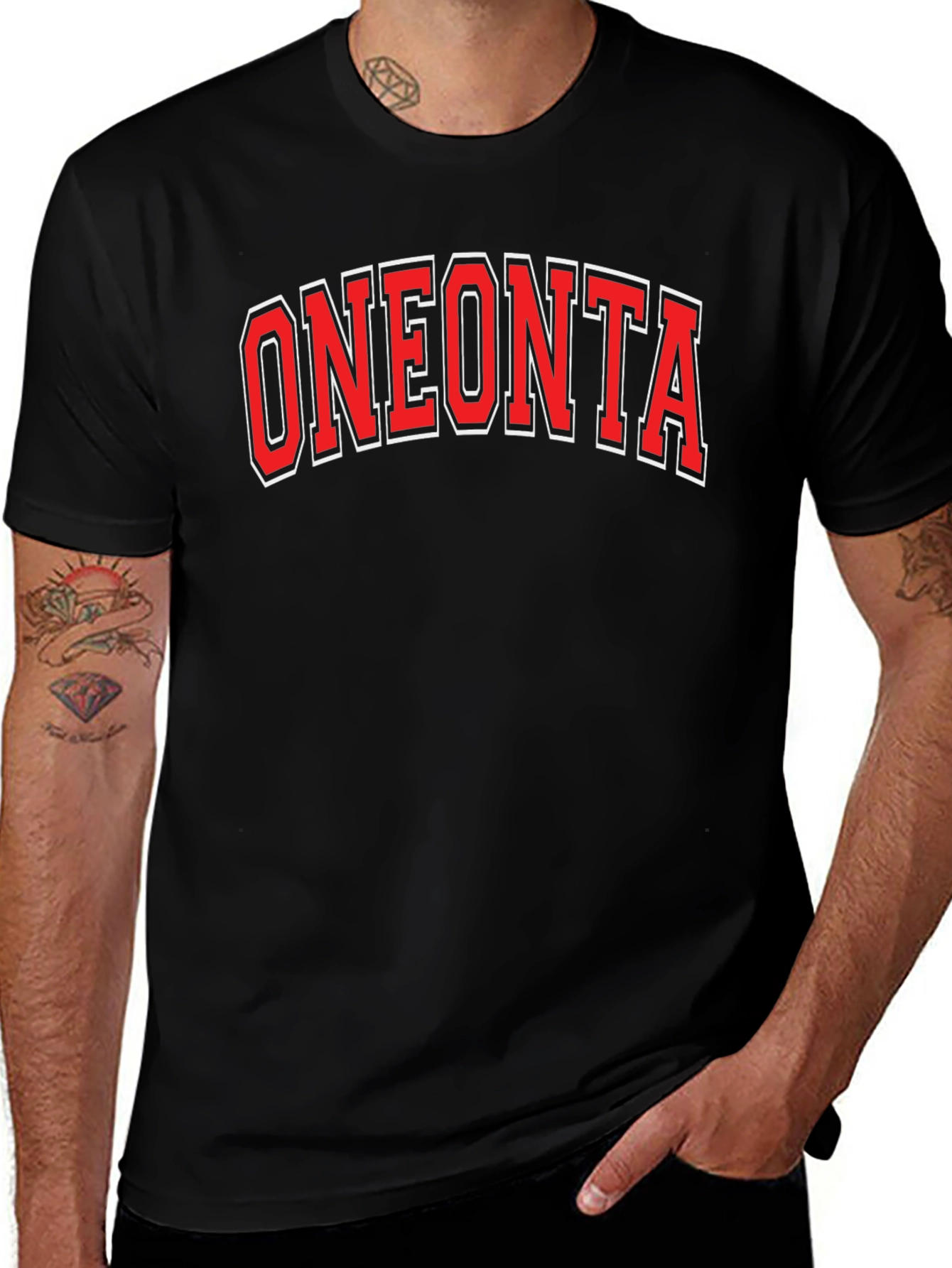 Oneonta T-Shirt - Bold Red Lettering