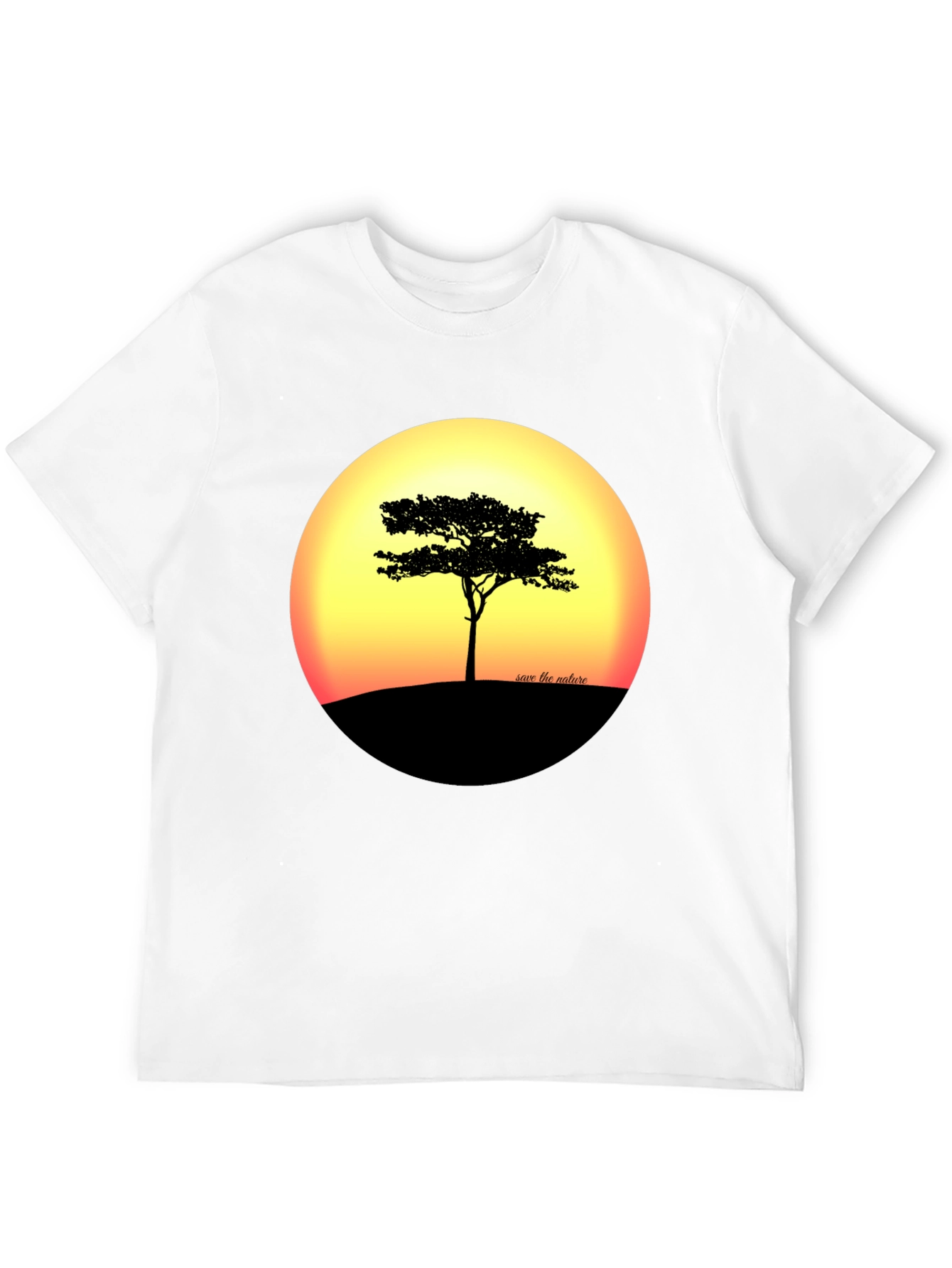 Nature Sunset Tree Graphic T-Shirt