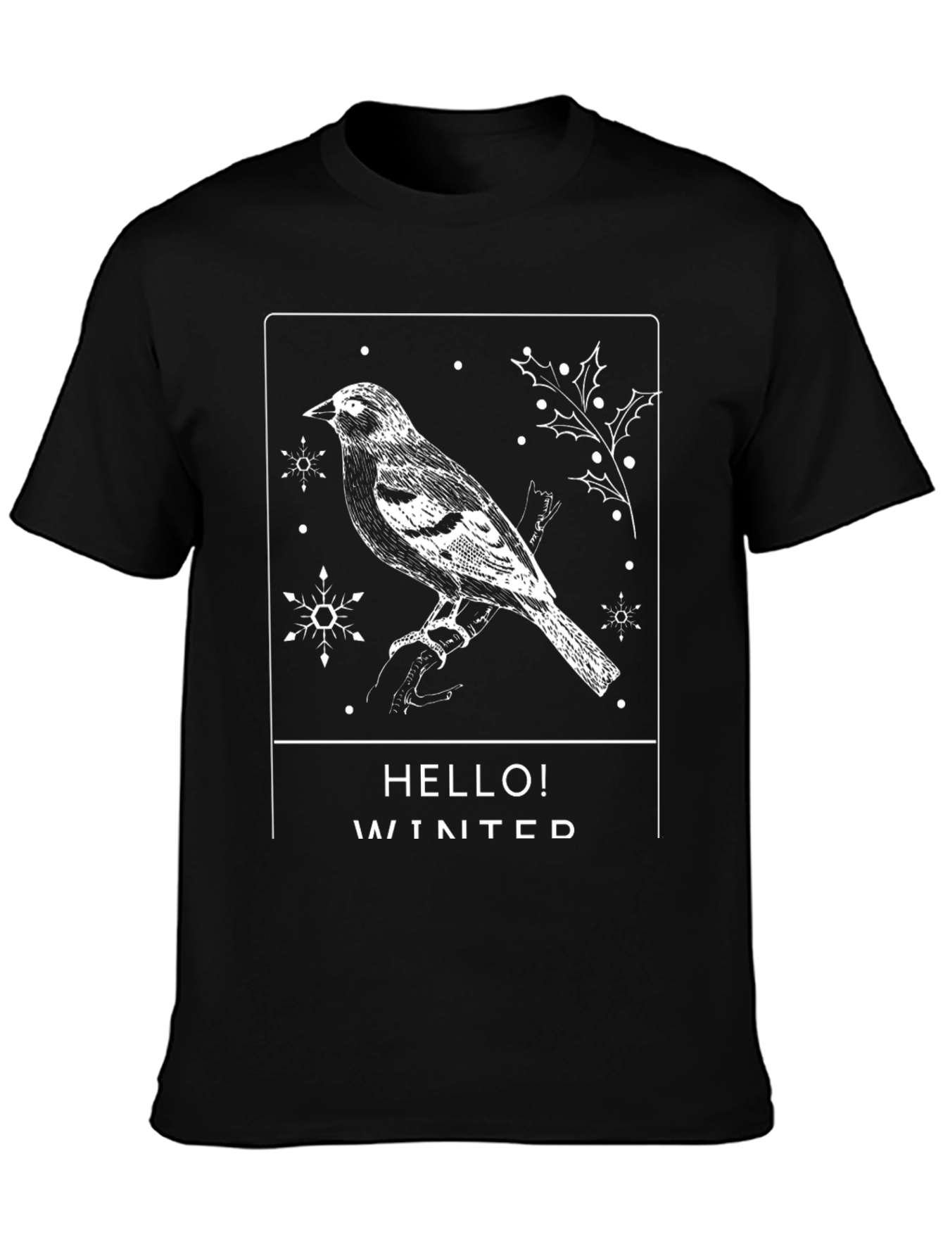 Winter Bird Graphic Tee - Holiday Season Apparel