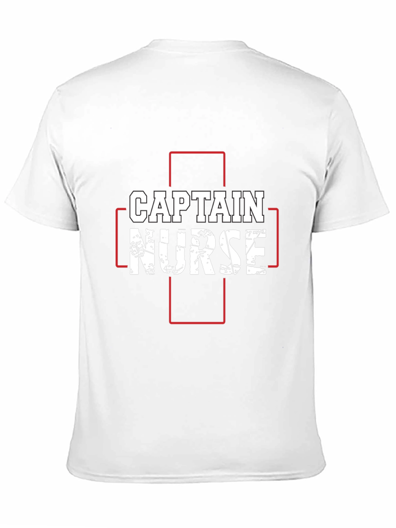 Captain Nurse Graphic T-Shirt - Black Crew Neck Tee