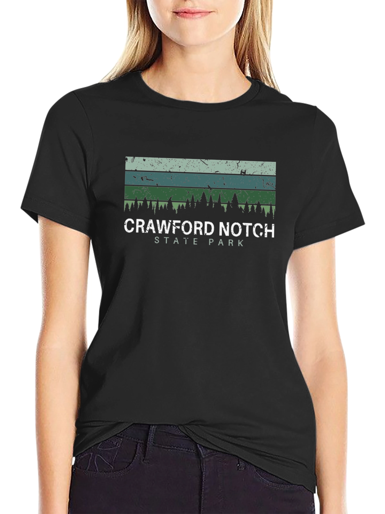Crawford Notch State Park Black Graphic Tee