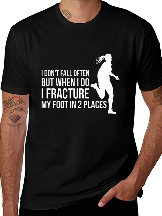 Funny Fracture T-Shirt - Runners Foot Injury Tee