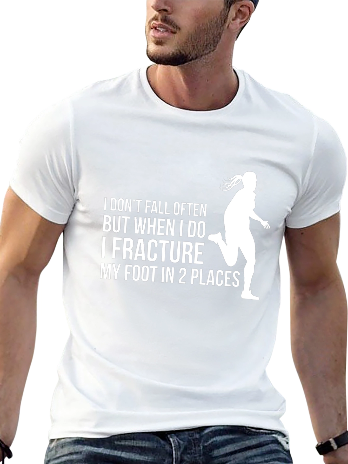 Funny Fracture T-Shirt - Runners Foot Injury Tee