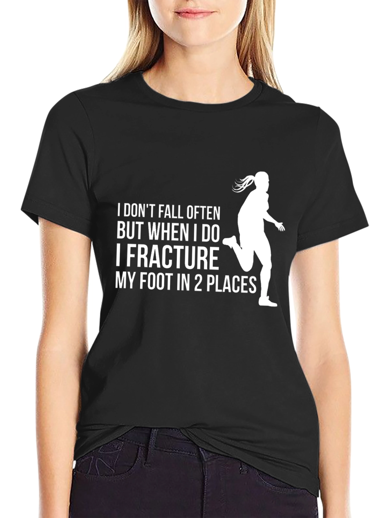 Funny Fracture T-Shirt - Runners Foot Injury Tee