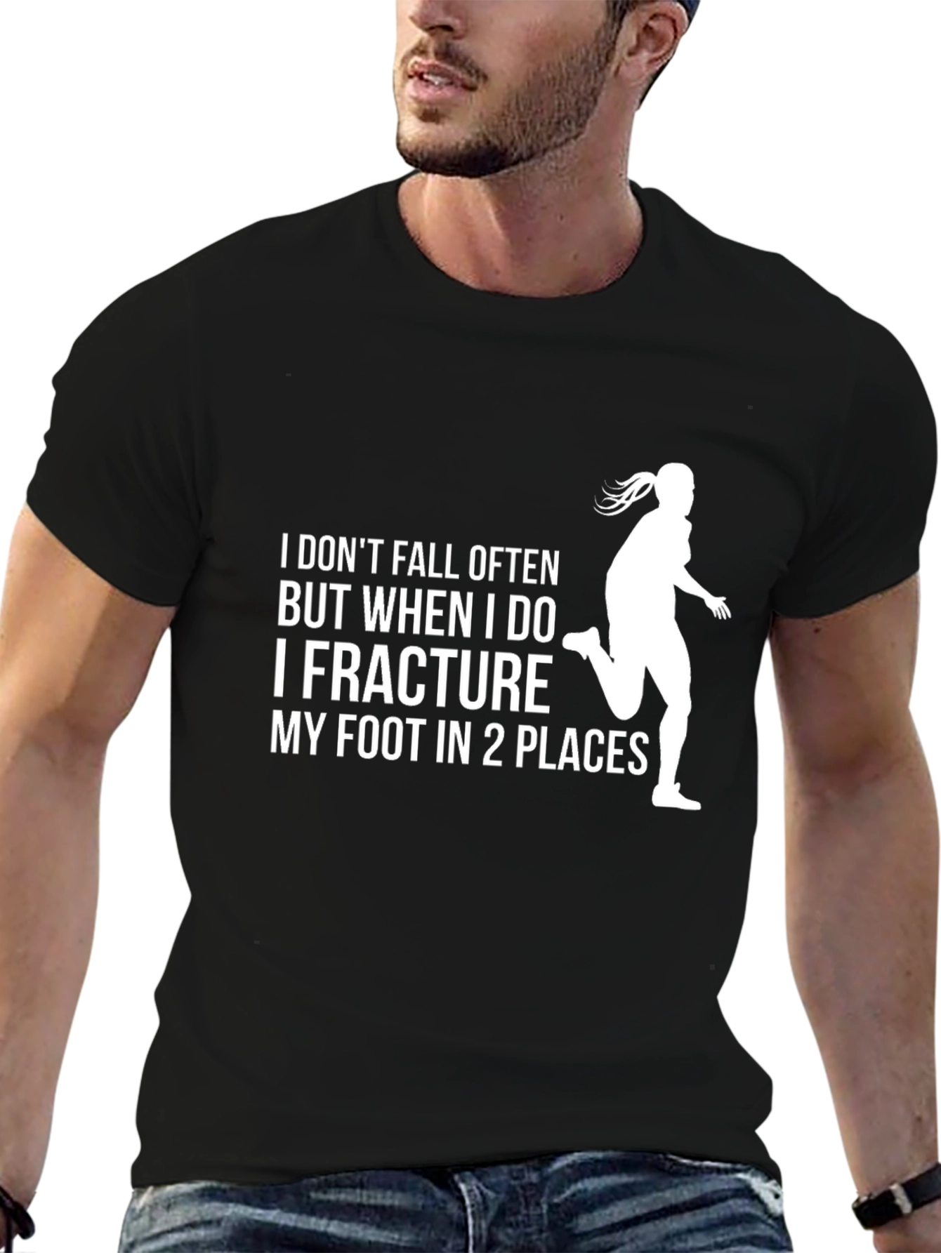 Funny Fracture T-Shirt - Runners Foot Injury Tee