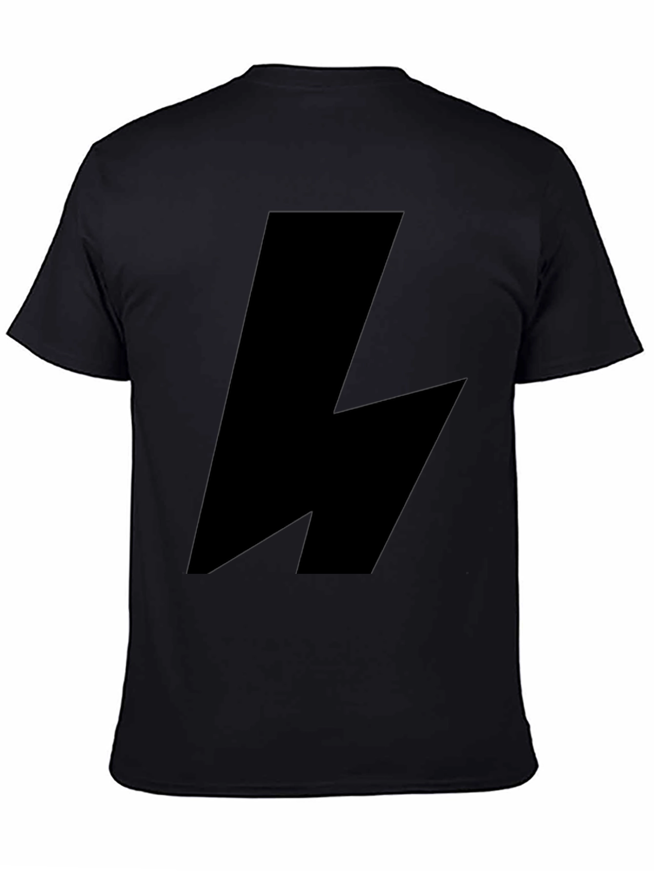 Bold Black Lightning Bolt Graphic Tee