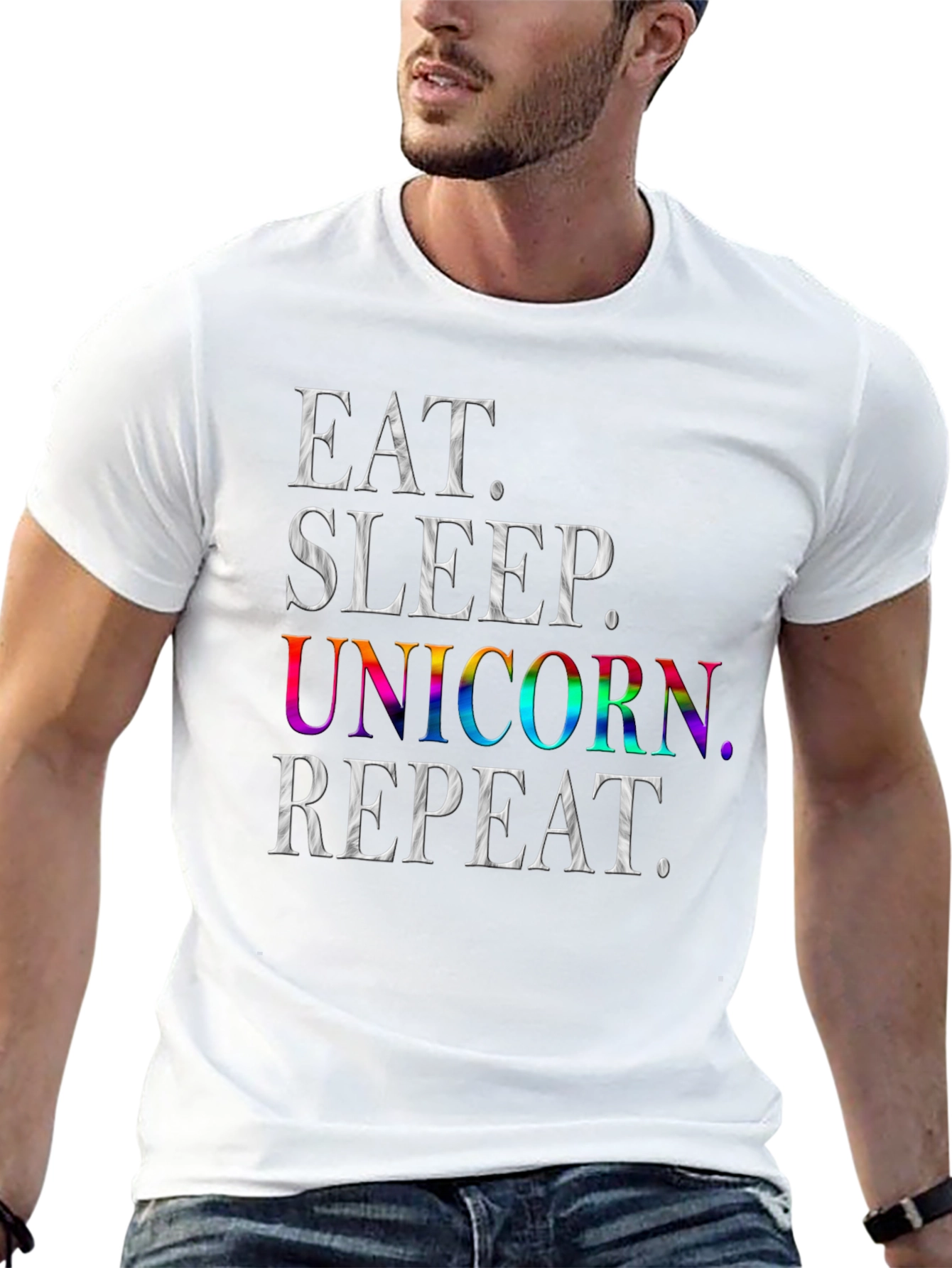 Eat Sleep Unicorn Repeat Graphic Tee