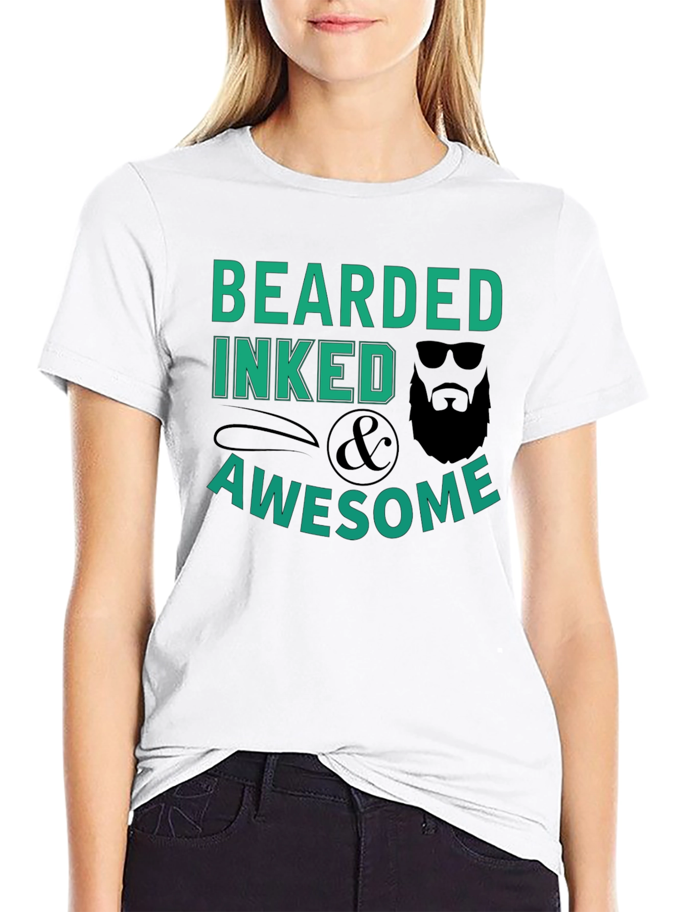 Bearded Inked & Awesome Graphic T-Shirt