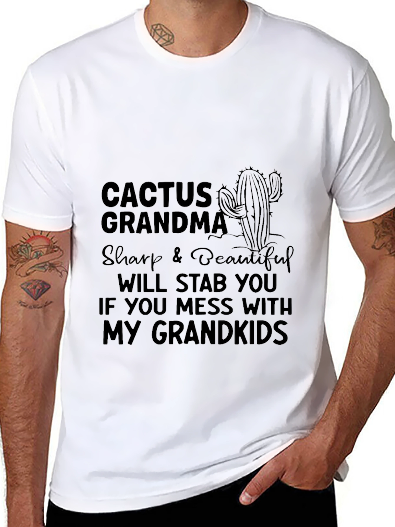 Cactus Grandma Graphic Tee - Sharp & Beautiful