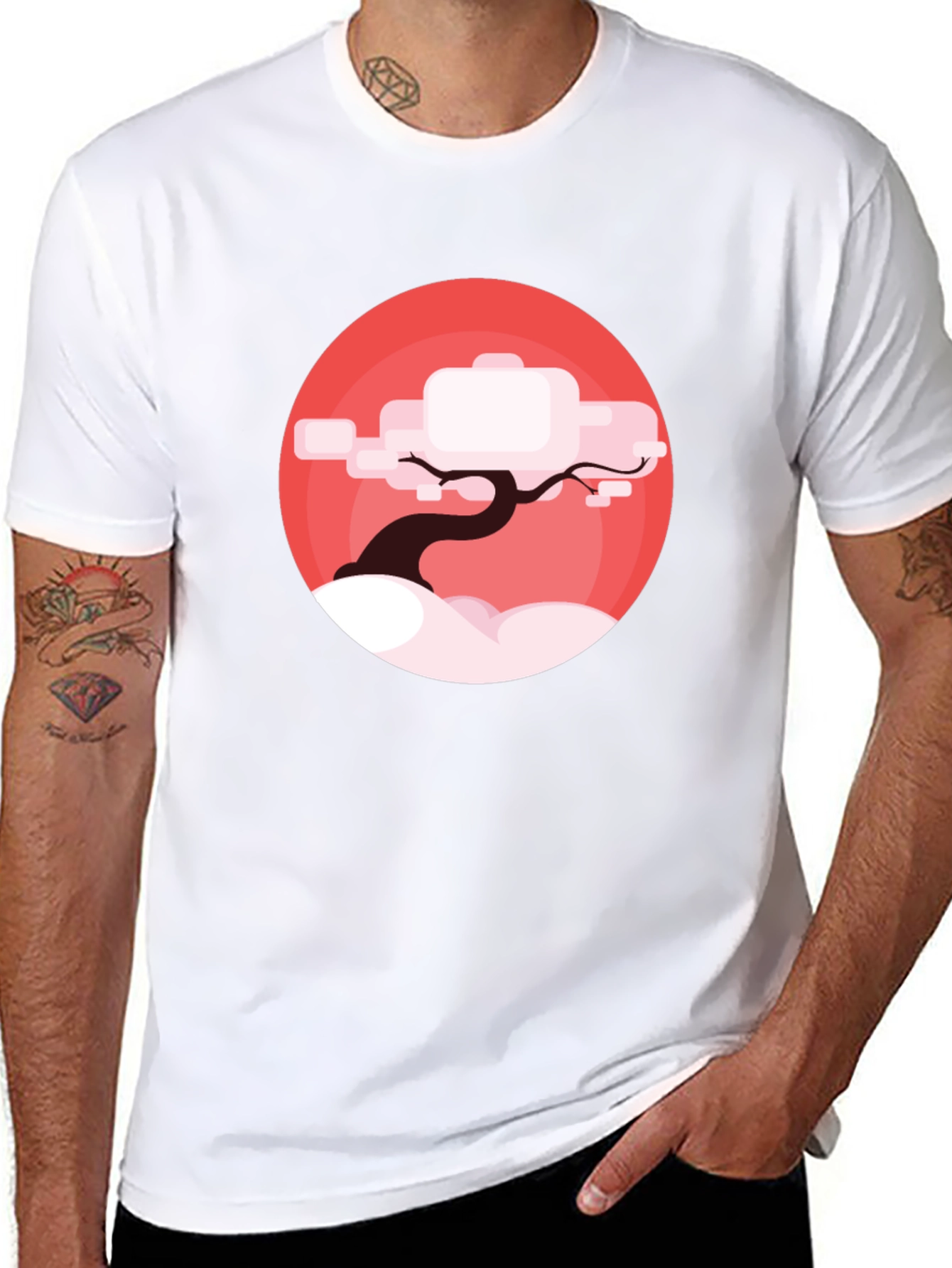 Zen Tree Graphic T-Shirt - Black
