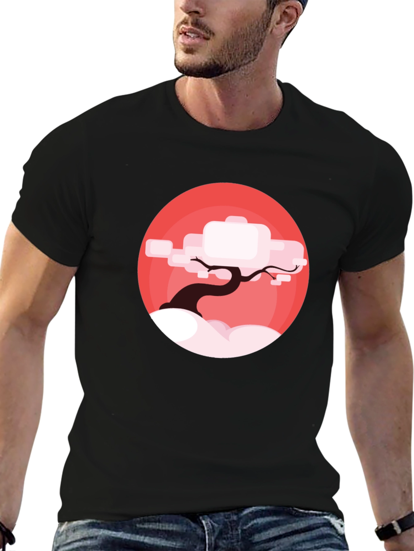 Zen Tree Graphic T-Shirt - Black