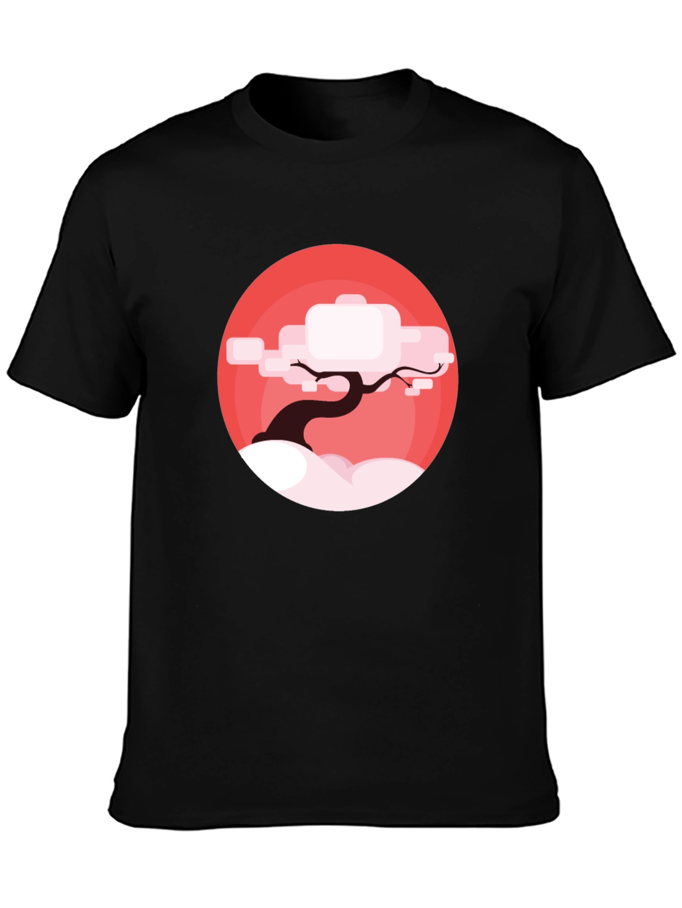 Zen Tree Graphic T-Shirt - Black