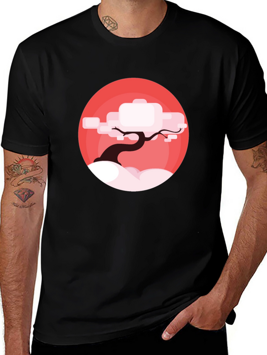 Zen Tree Graphic T-Shirt - Black