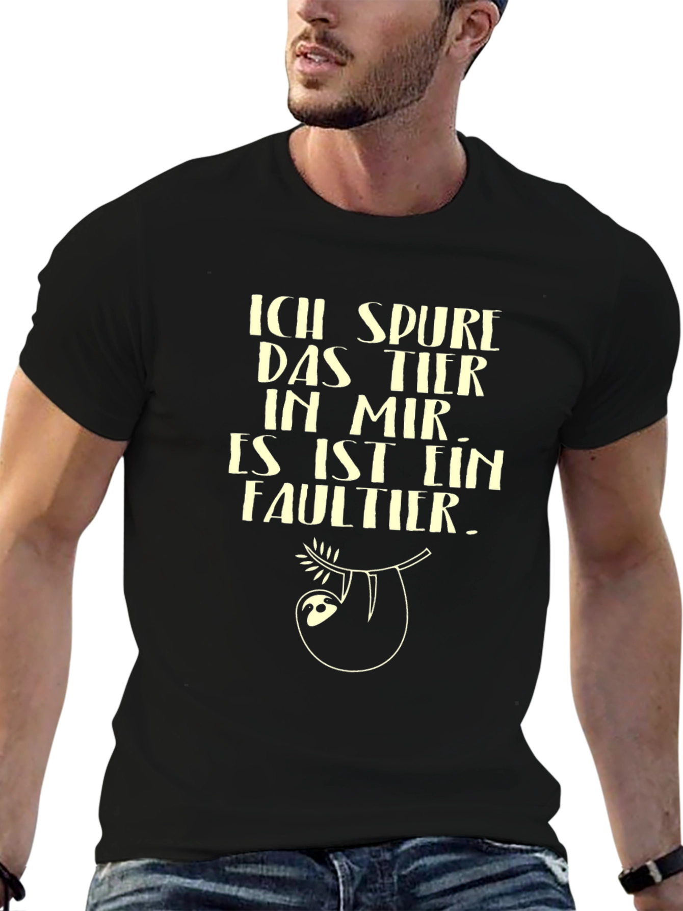 Ich Spure Das Tier Sloth Graphic T-Shirt