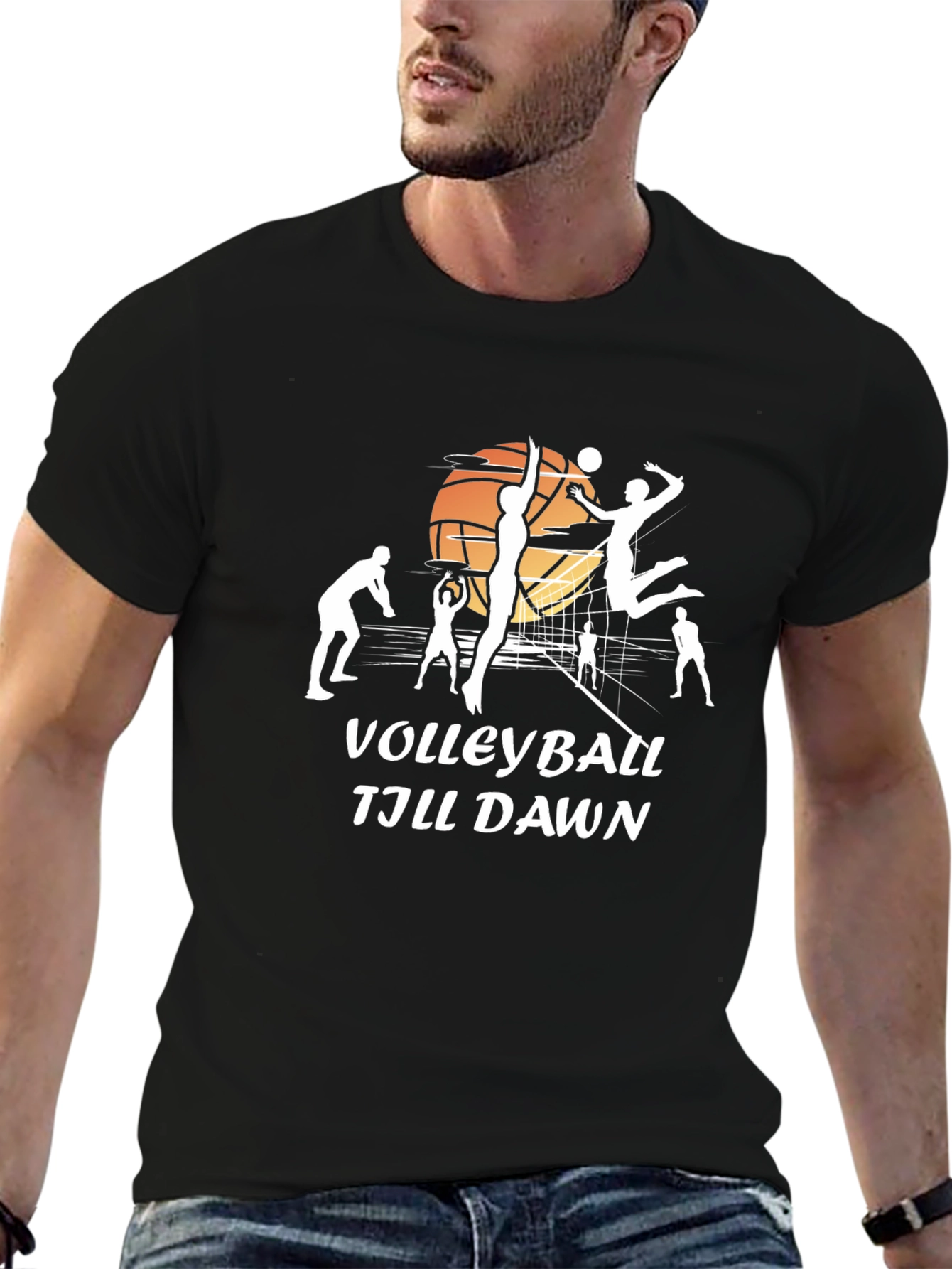 Volleyball Till Dawn T-Shirt - Stylish Graphic Tee