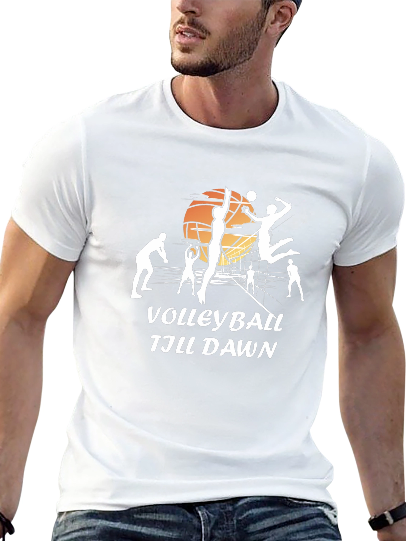 Volleyball Till Dawn T-Shirt - Stylish Graphic Tee