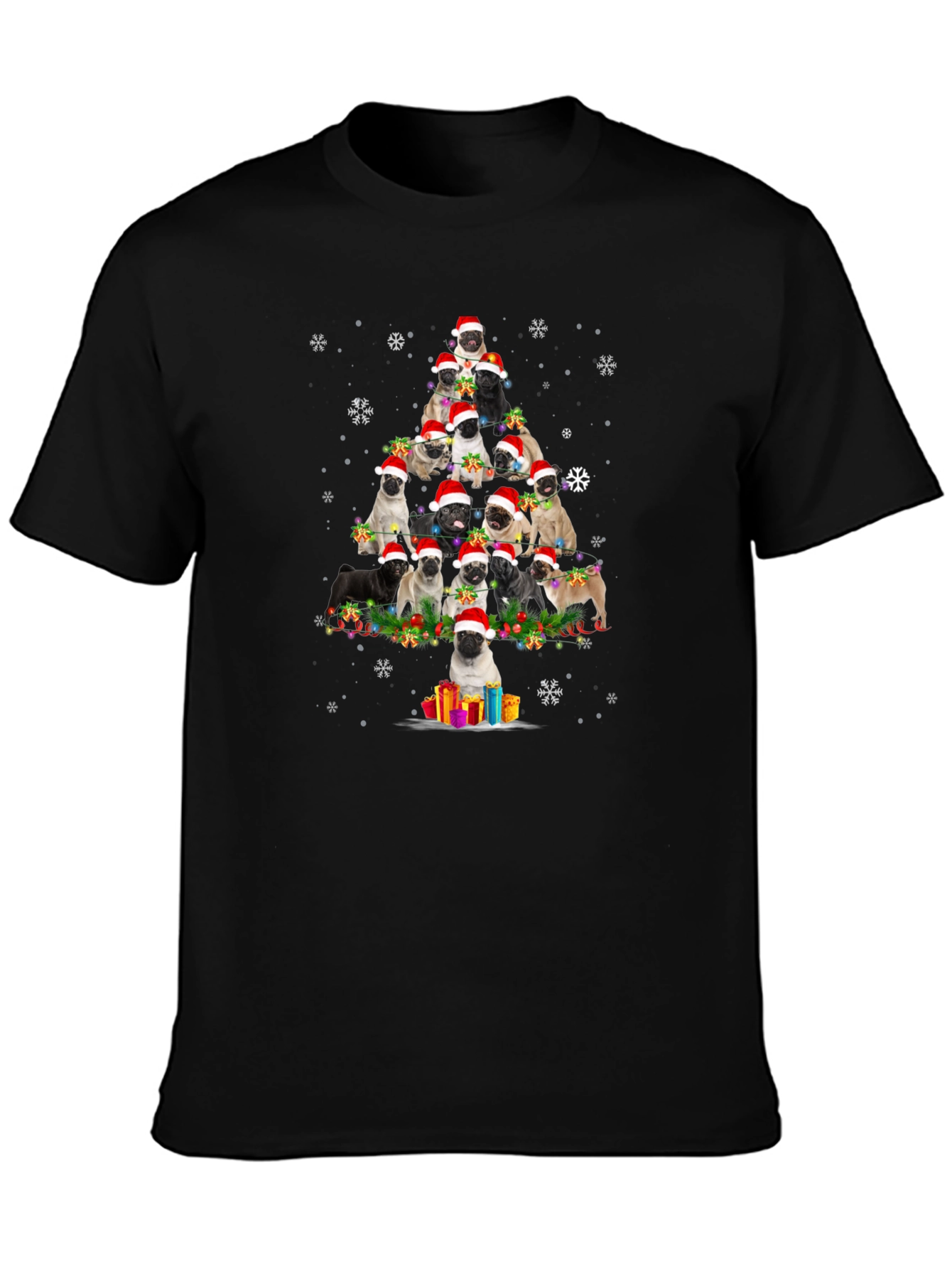 Pug Christmas Tree T-Shirt