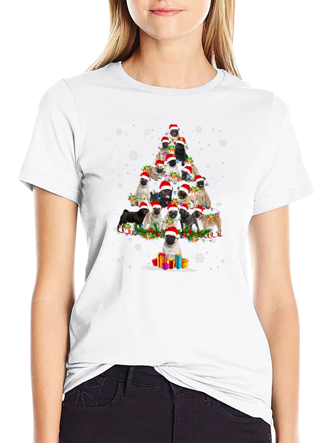 Pug Christmas Tree T-Shirt