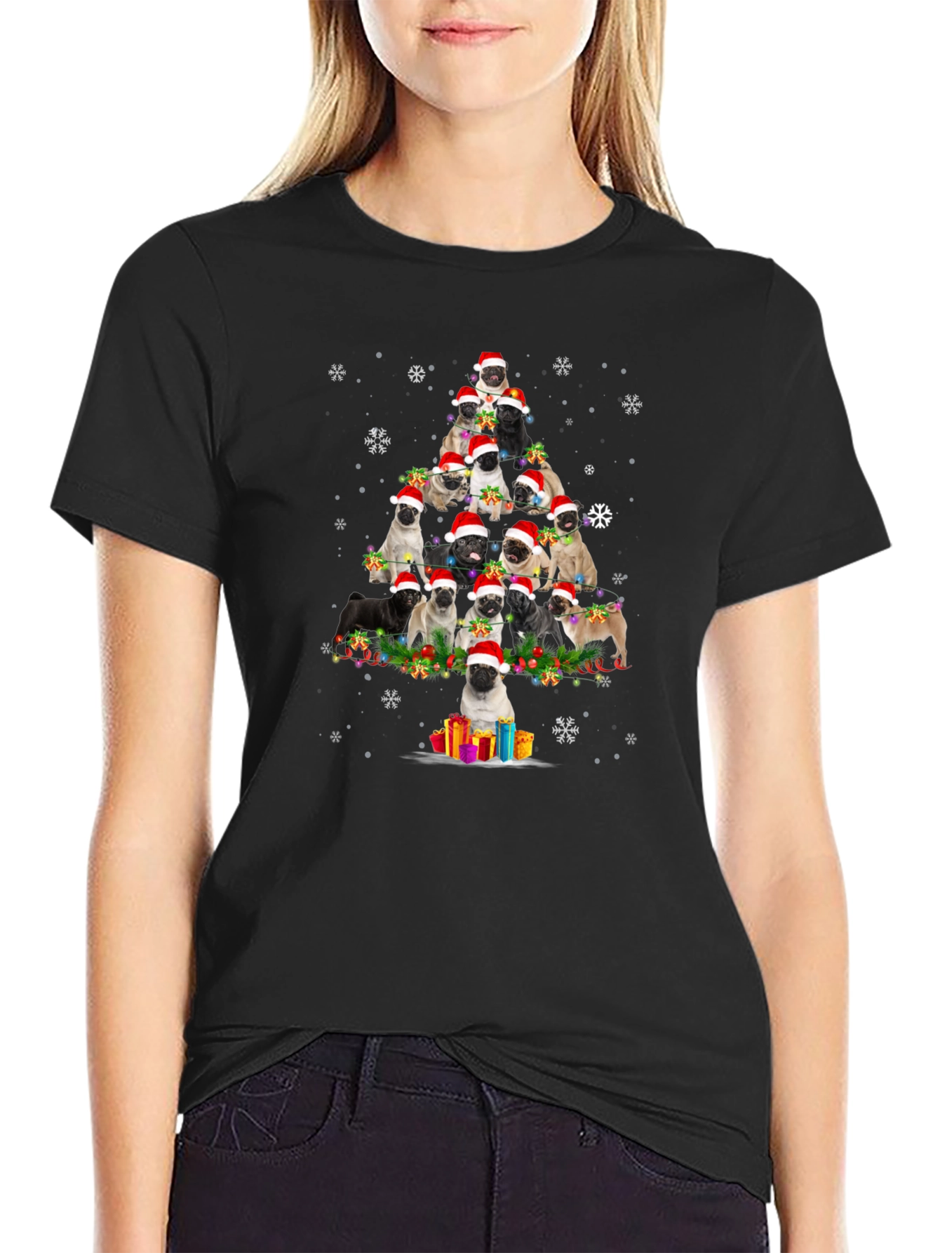 Pug Christmas Tree T-Shirt