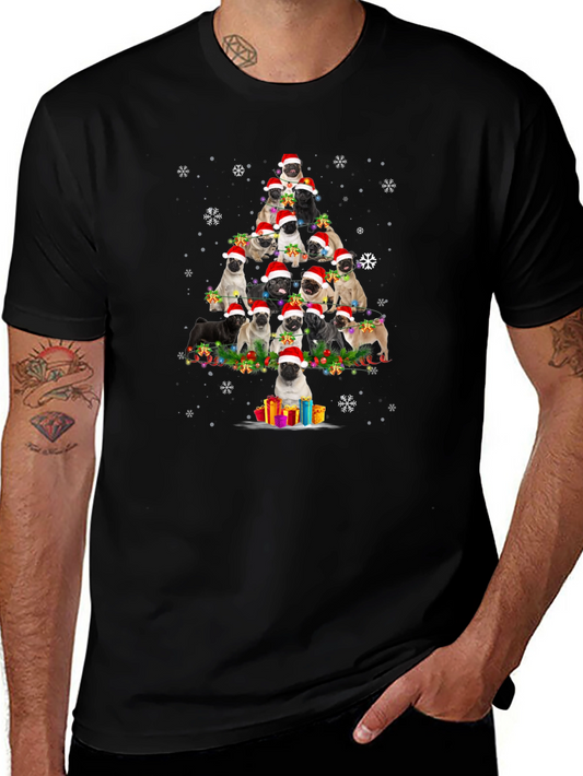 Pug Christmas Tree T-Shirt