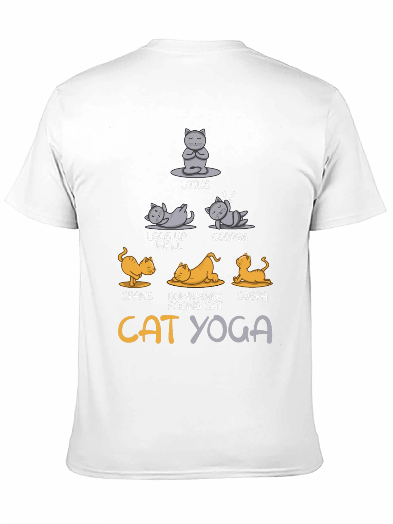 Cat Yoga T-Shirt - Lotus Cobra Crane Poses