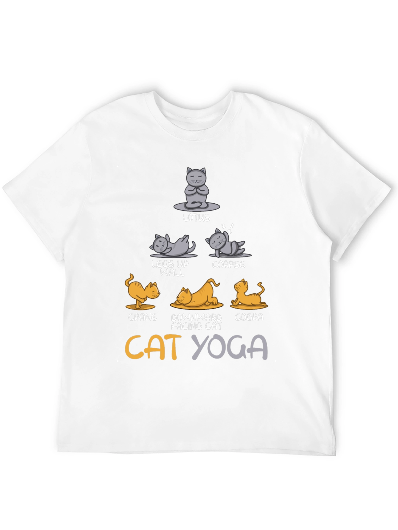 Cat Yoga T-Shirt - Lotus Cobra Crane Poses