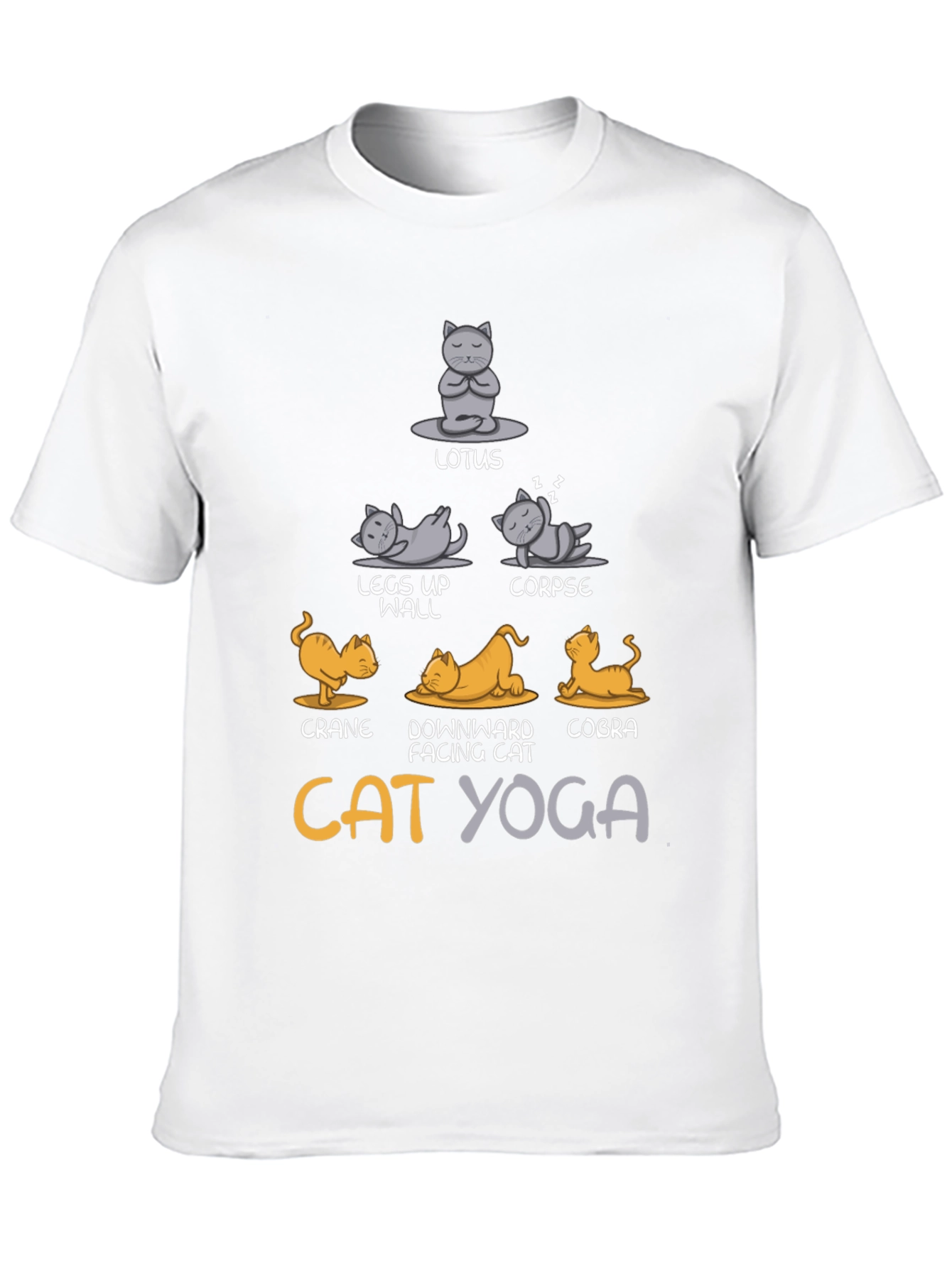Cat Yoga T-Shirt - Lotus Cobra Crane Poses