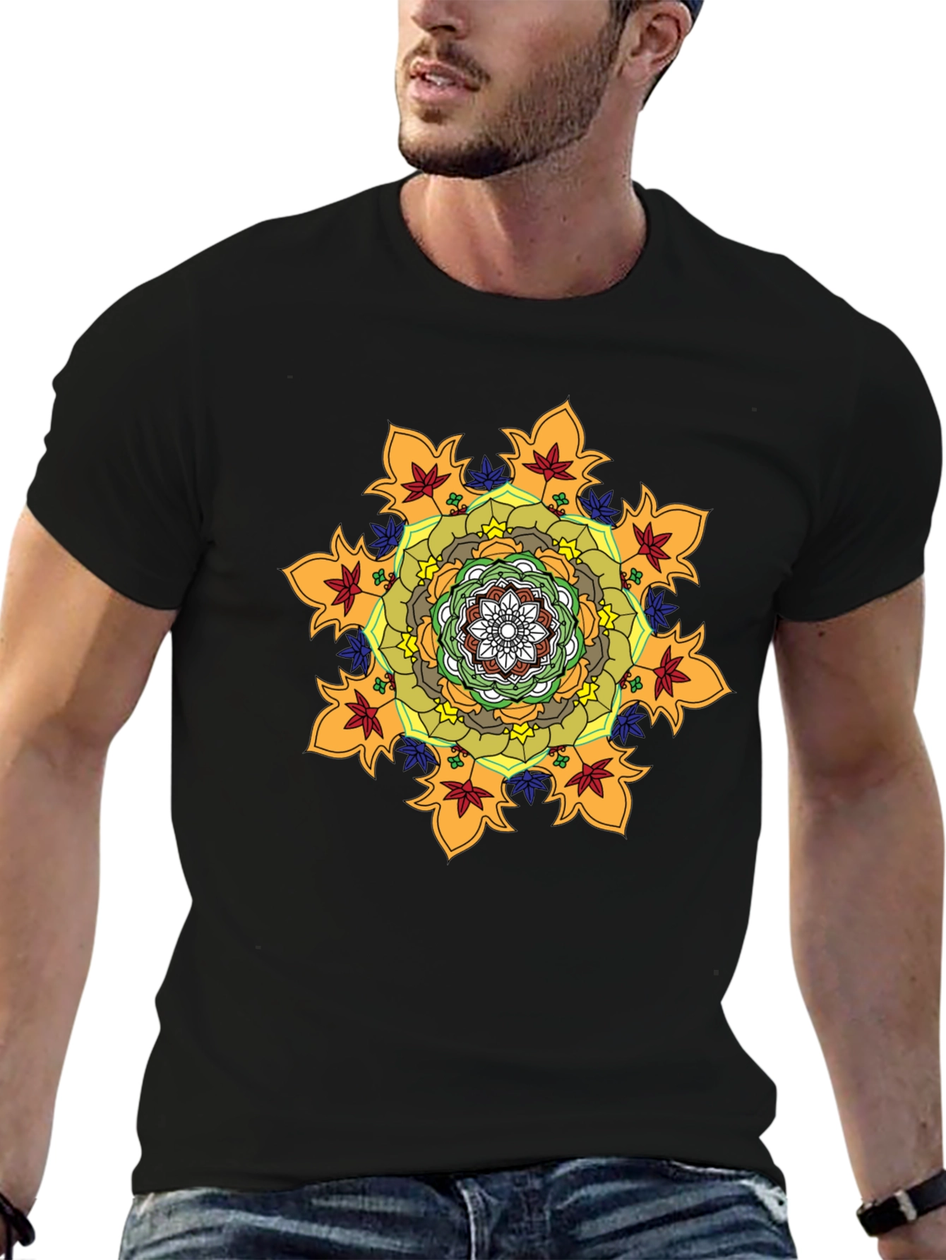 Mandala Graphic Black T-Shirt