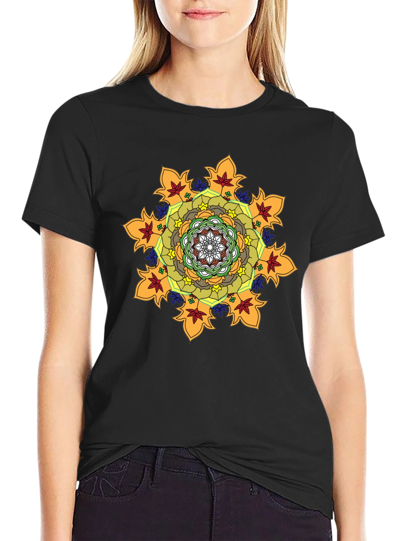 Mandala Graphic Black T-Shirt