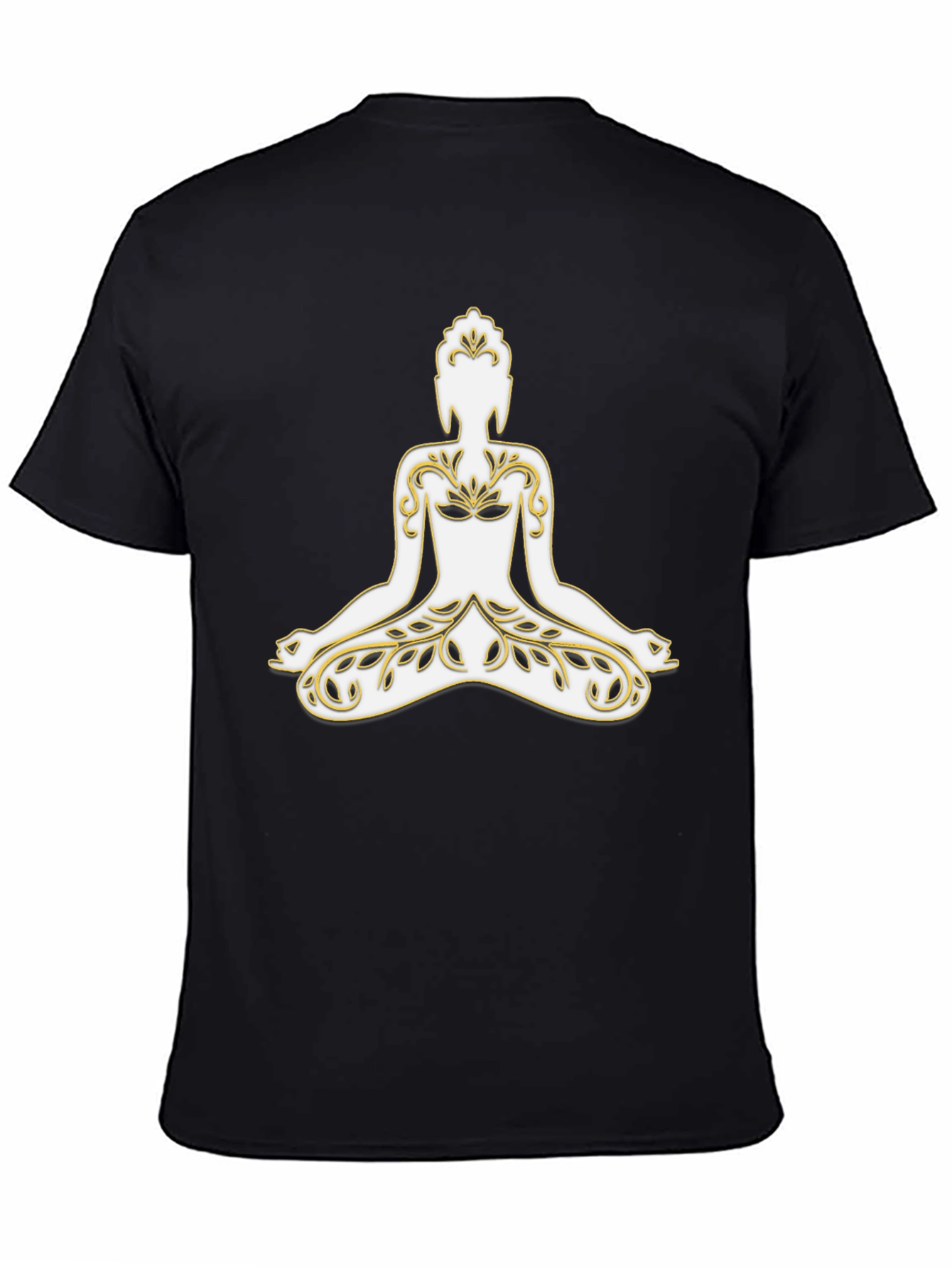 Meditative Buddha Graphic Tee - Black