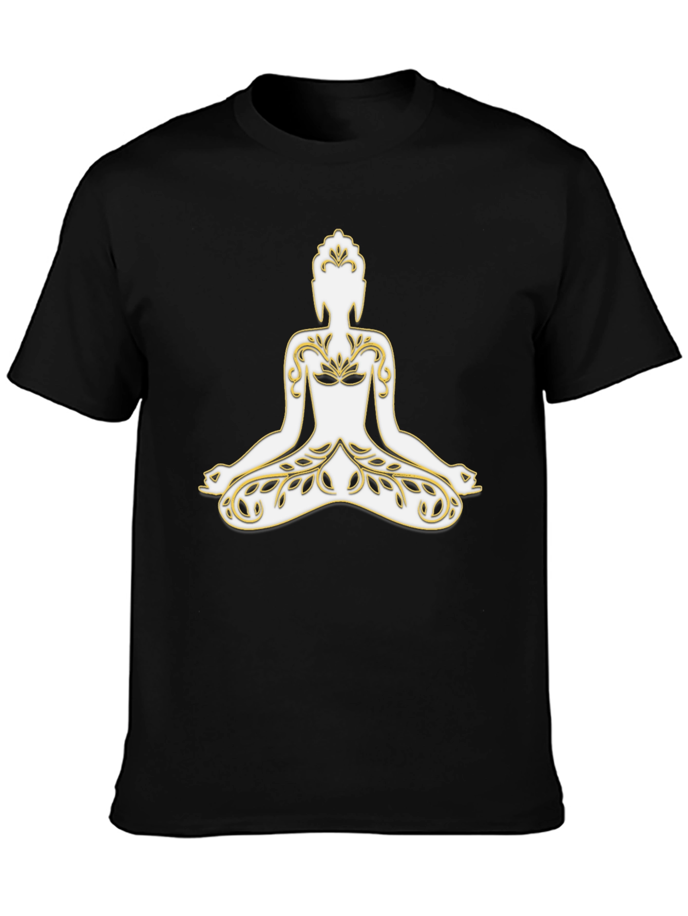 Meditative Buddha Graphic Tee - Black