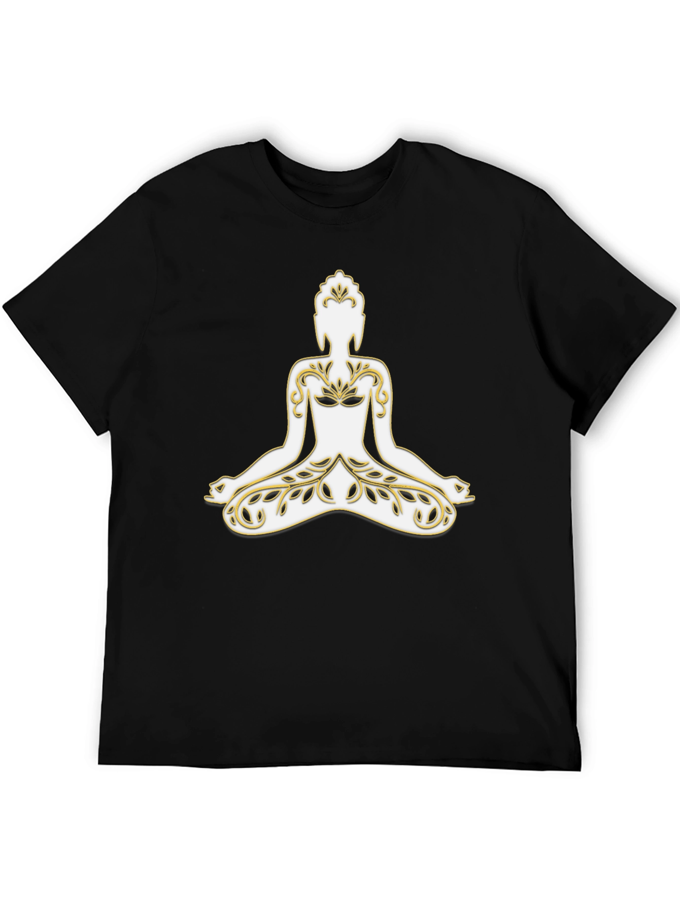 Meditative Buddha Graphic Tee - Black