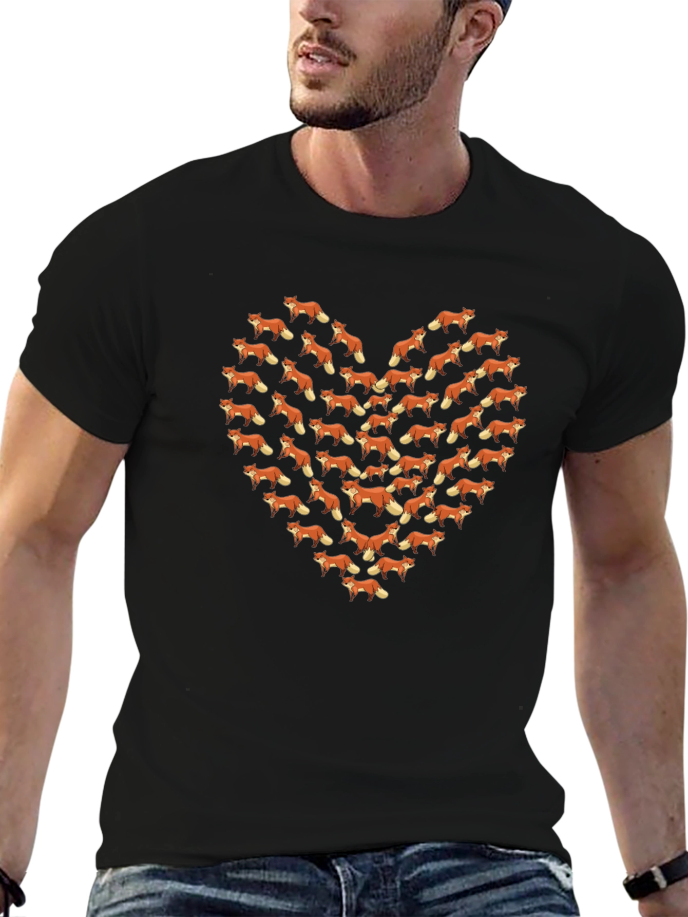 Fox Heart Graphic T-Shirt - Unisex