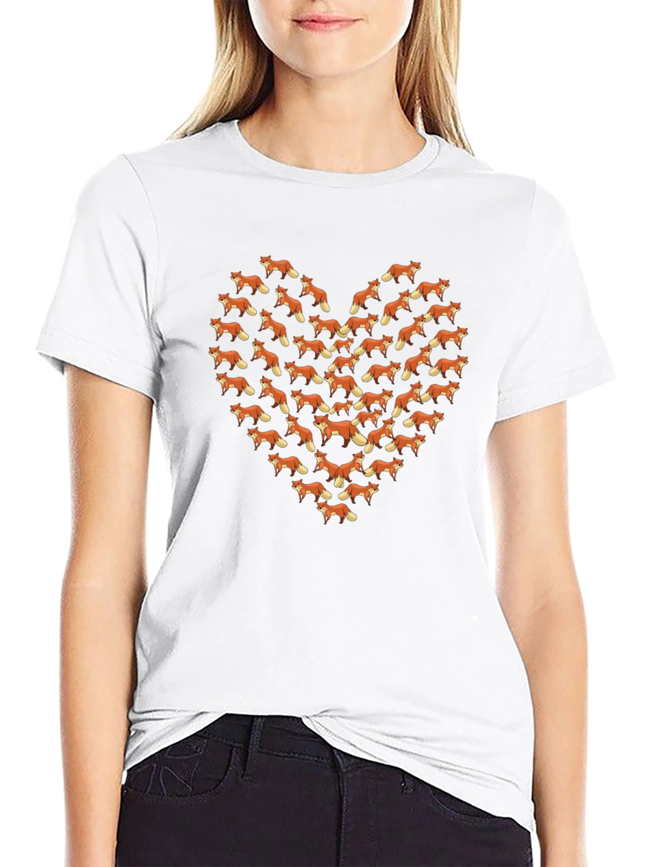 Fox Heart Graphic T-Shirt - Unisex