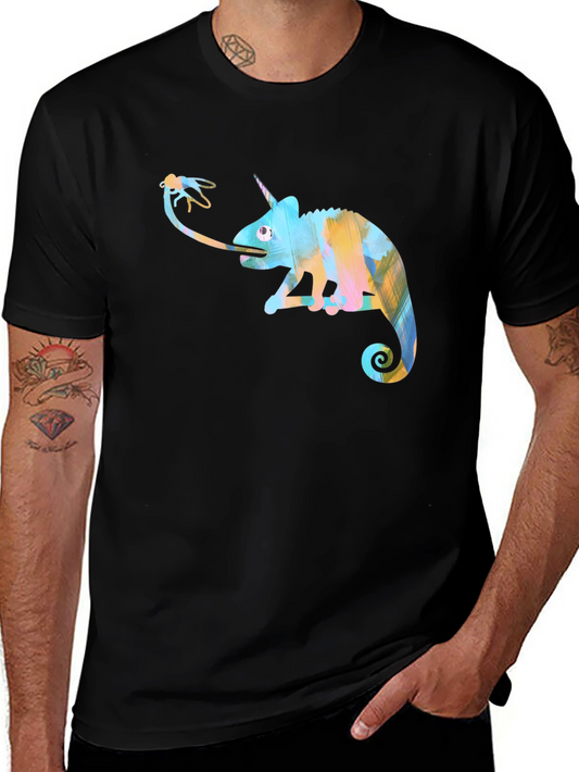 Chameleon Unicorn T-Shirt - Black Cotton Tee