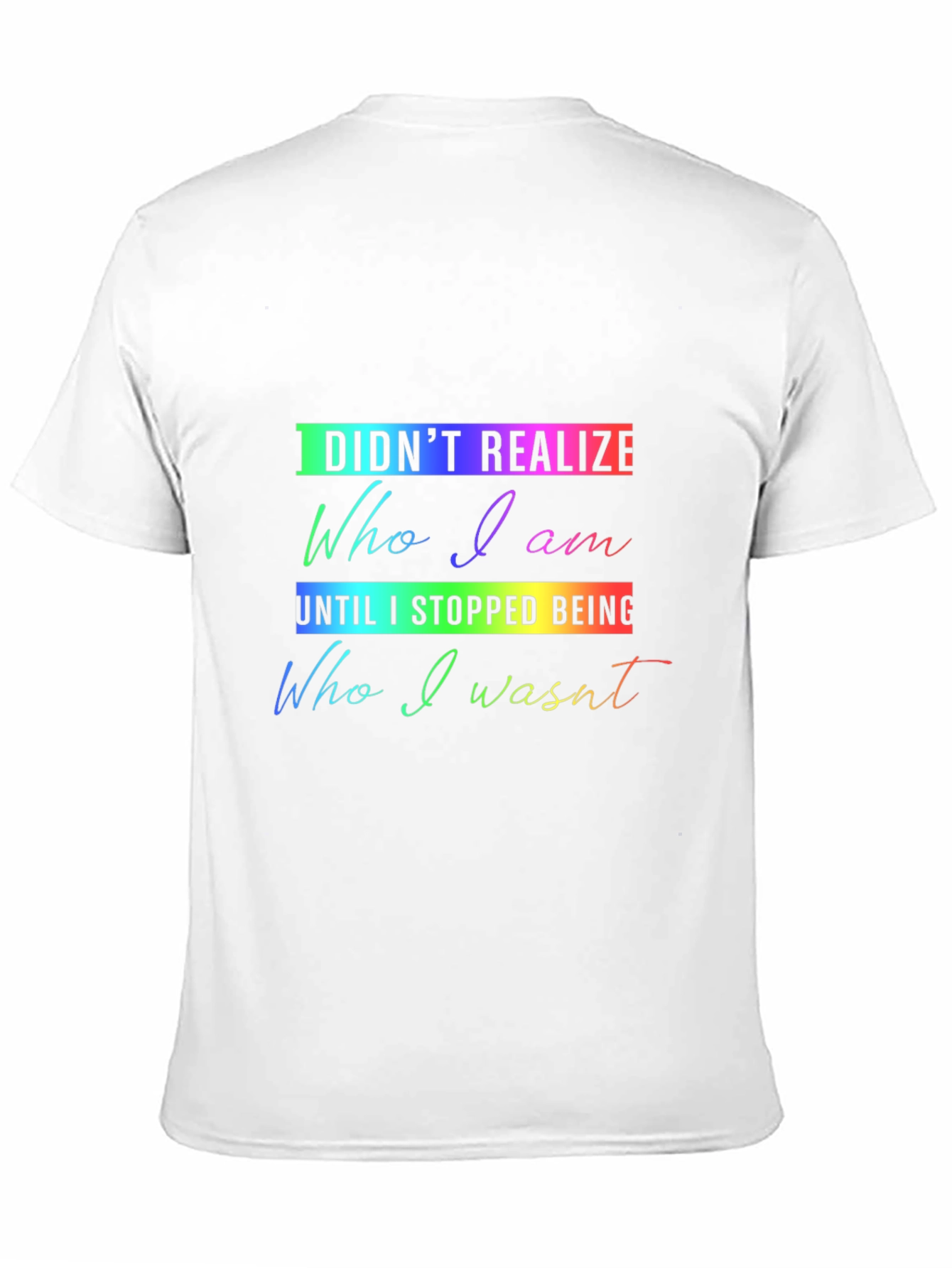 Rainbow Who I Am Graphic Black Tee