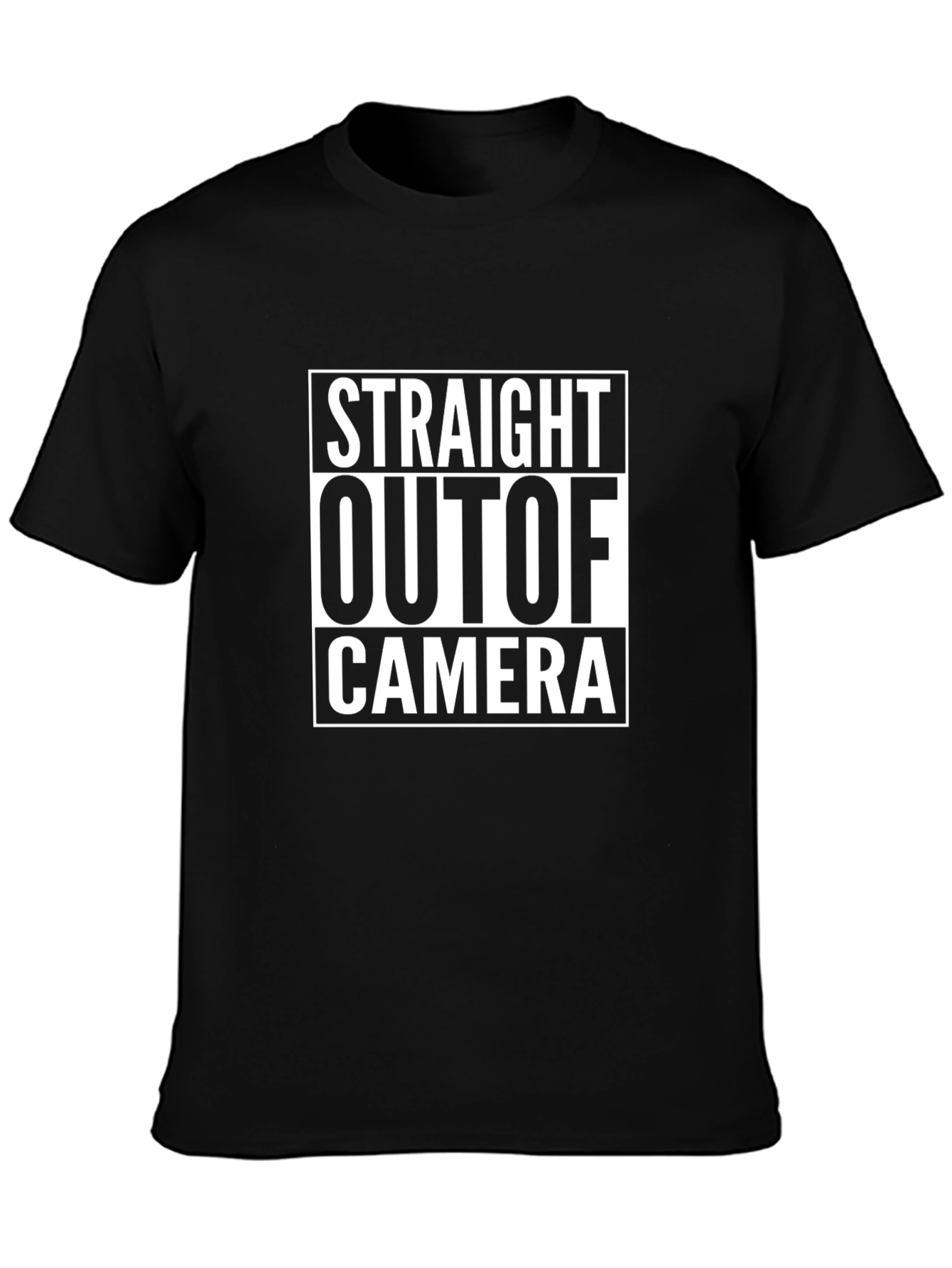 Straight Outta Camera Black Graphic T-Shirt