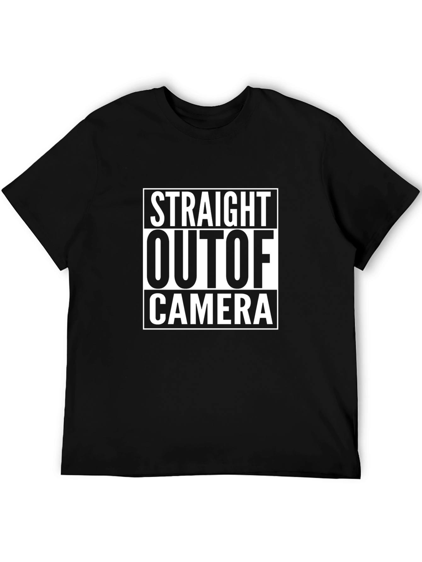 Straight Outta Camera Black Graphic T-Shirt